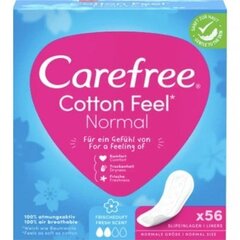 Гигиенические прокладки Carefree Cotton Feel Normal Fresh, 56 шт. цена и информация | Тампоны, гигиенические прокладки для критических дней, ежедневные прокладки | hansapost.ee