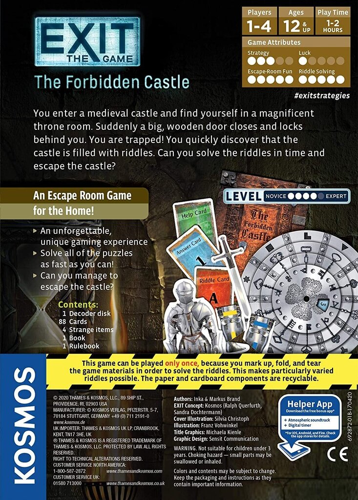Lauamäng Exit: The Game – The Forbidden Castle цена и информация | Lauamängud ja mõistatused perele | hansapost.ee
