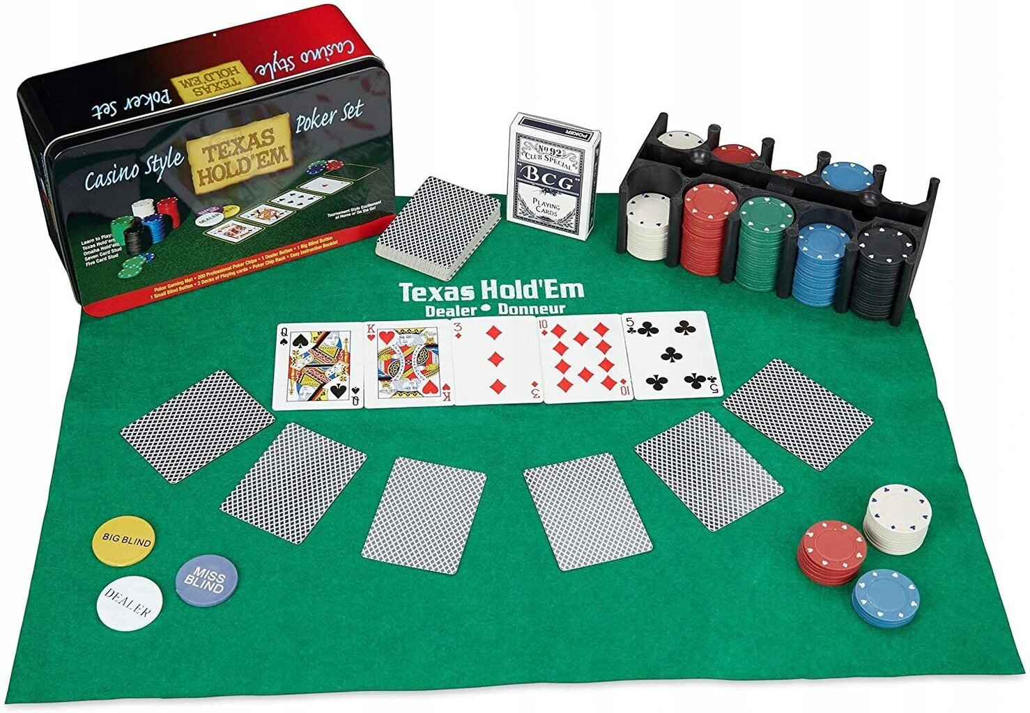 Pokkerikomplekt Texas, 200 žetooni цена и информация | Lauamängud ja mõistatused perele | hansapost.ee