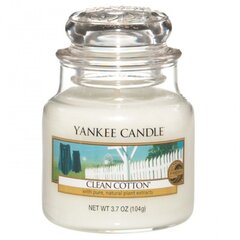 Ароматическая свеча Yankee Candle Clean Cotton, 105 г.  цена и информация | Свечи, подсвечники | hansapost.ee