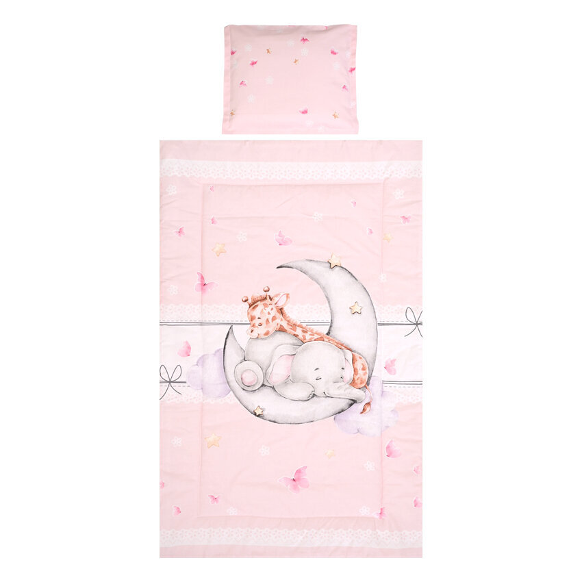 Voodipesukomplekt Cosy Butterflies pink Lorelli цена и информация | Laste voodipesu | hansapost.ee