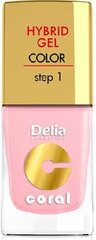 Geelküünelakk Delia Cosmetics Coral 11 ml, 04 Pastel Pink цена и информация | Лаки для ногтей, укрепители для ногтей | hansapost.ee