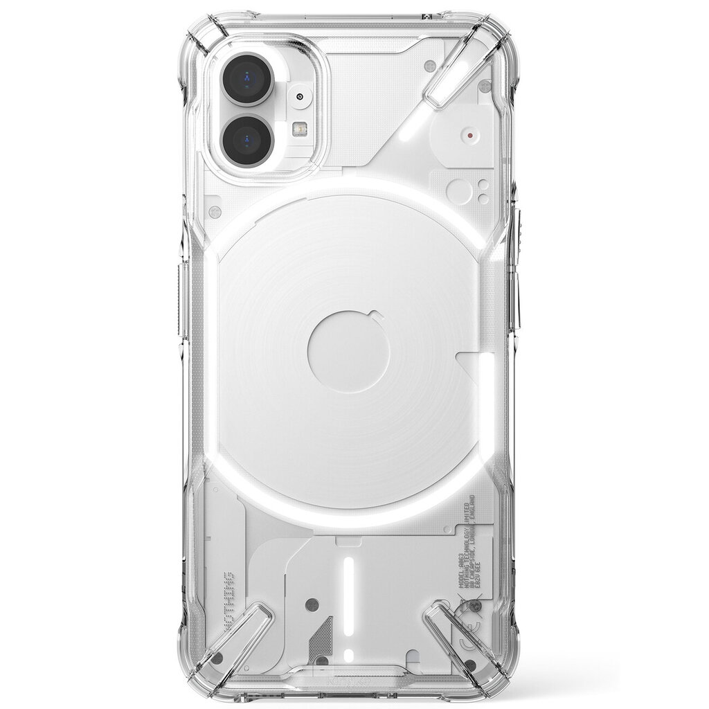 Ringke Fusion X case armored cover with Nothing Phone 1 frame transparent (FX667E52) цена и информация | Telefonide kaitsekaaned ja -ümbrised | hansapost.ee