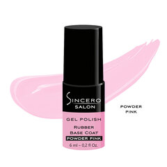 Резиновая основа SINCERO SALON, Powder pink, 6мл цена и информация | Лаки, укрепители для ногтей | hansapost.ee