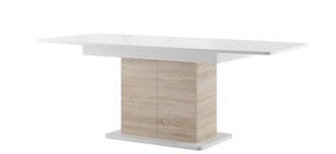 Раскладной стол Star 03, белый/дуб цена и информация | Кухонные и обеденные столы | hansapost.ee