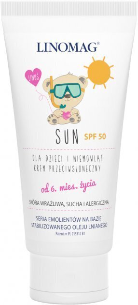 Kreem LinoMag Sun SunScreen SPF 50, 50ml цена и информация | Laste ja ema kosmeetika | hansapost.ee