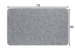 Uksematt Renox, helehall - erinevad suurused, Uksematt Renox, helehall, 50 x 80 cm цена и информация | Придверные коврики | hansapost.ee