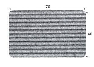 Uksematt Renox, helehall - erinevad suurused, Uksematt Renox, helehall, 50 x 80 cm цена и информация | Придверные коврики | hansapost.ee