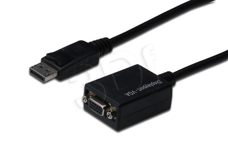 Adapter Assmann DisplayPort VGA, DP/HD15 M/F, 0.15 cm цена и информация | USB adapterid ja jagajad | hansapost.ee