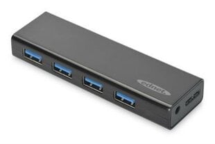 EDNET Hub 4-port USB 3.0 SuperSpeed, Power Supply, black цена и информация | Адаптеры и USB-hub | hansapost.ee