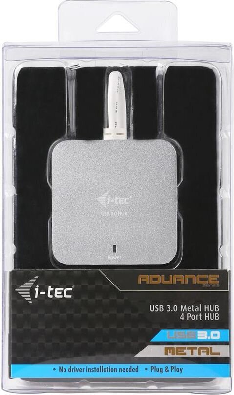 USB-jaotur i-Tec U3HUBMETAL402 цена и информация | USB adapterid ja jagajad | hansapost.ee