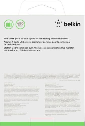 4-Port Usb Hub Belkin F4U042BT hind ja info | USB adapterid ja jagajad | hansapost.ee