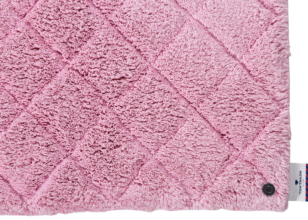 Tom Tailor vannitoavaip Cotton Pattern, roosa - erinevad suurused, VannitoaTom Tailor vaip Cotton Pattern 60x120cm, roosa цена и информация | Vaibad | hansapost.ee