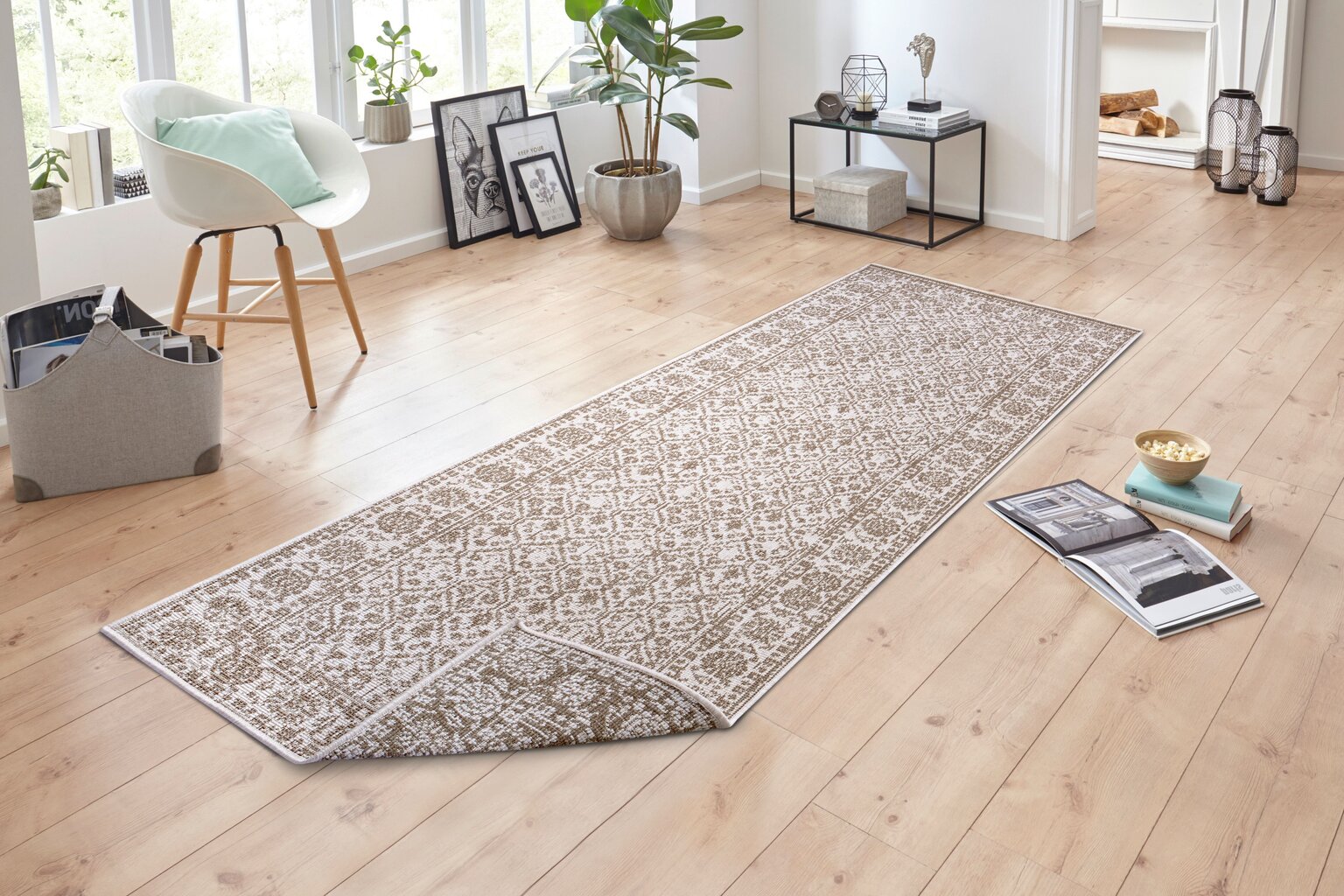 Northrugs kahepoolne vaip In-& Outdoor Curacao, beež, 120x170 cm hind ja info | Vaibad | hansapost.ee