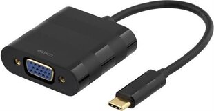 Deltaco USBC-VGA, USB C, VGA цена и информация | Адаптеры и USB-hub | hansapost.ee