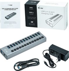 USB-jaotur i-Tec U3CHARGEHUB13  60W цена и информация | Адаптеры, USB-разветвители | hansapost.ee