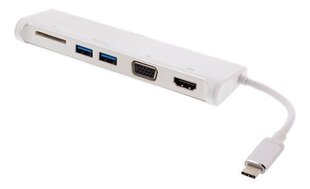 Deltaco USBC-HUB100 цена и информация | Адаптеры, USB-разветвители | hansapost.ee