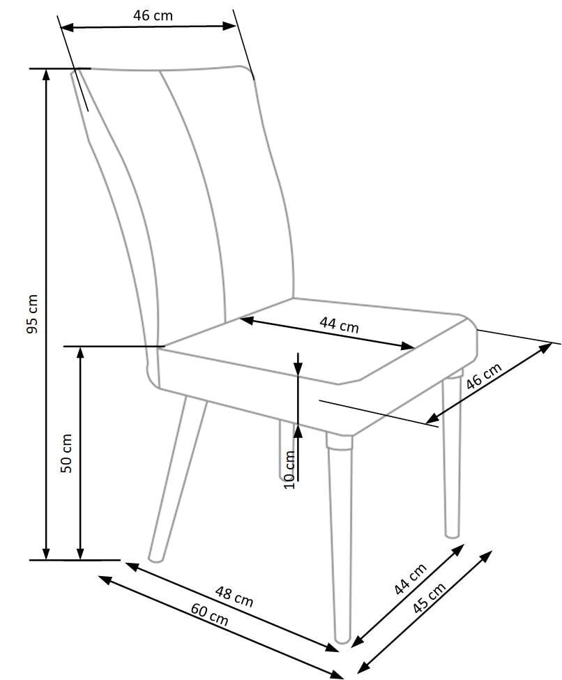 4-tooli komplekt Halmar K273, hall цена и информация | Köögitoolid, söögitoolid | hansapost.ee