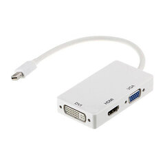 Адаптер mini DisplayPort б HDMI, DVI, VGA цена и информация | Адаптеры и USB-hub | hansapost.ee