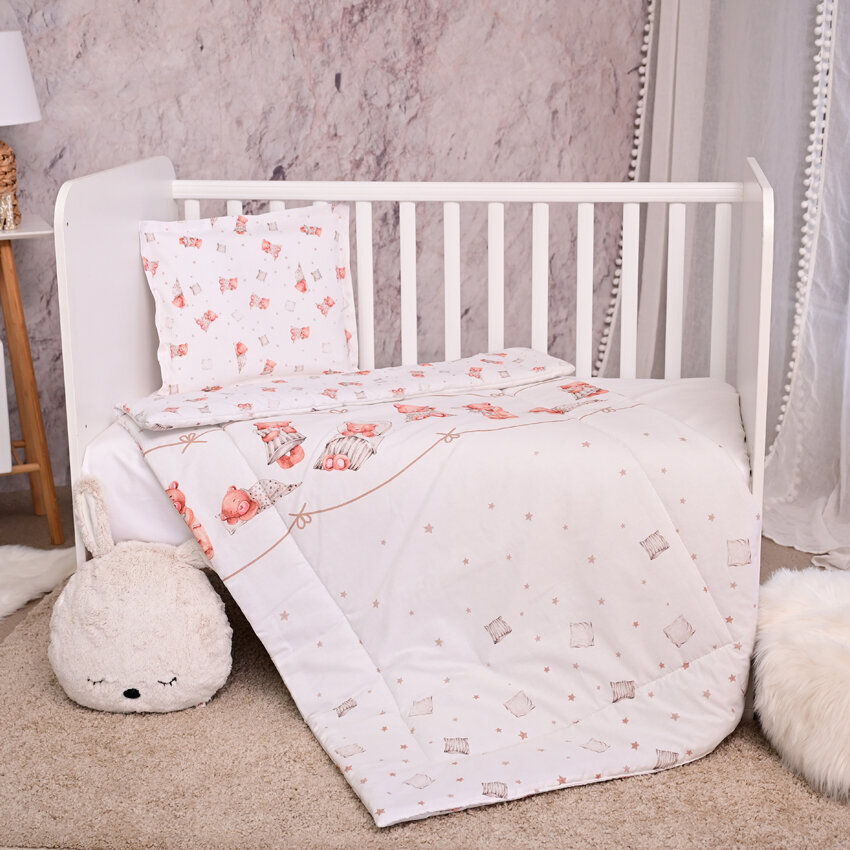 Voodipesukomplekt Cosy Bears&pillows beige Lorelli hind ja info | Laste voodipesu | hansapost.ee