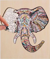 Деревянный пазл «Слон», 137 частей цена и информация | Пазлы | hansapost.ee