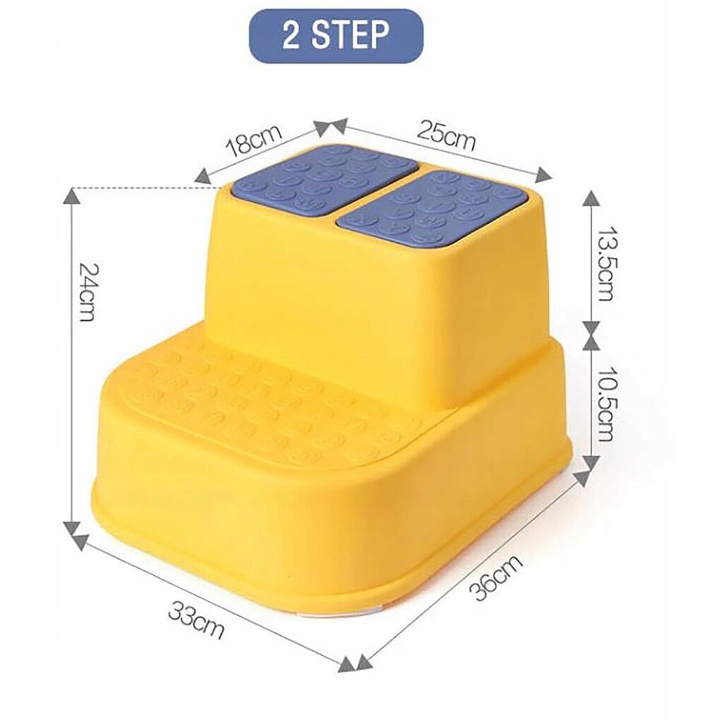 Primabo kahekordne astmetool, kollane цена и информация | Laste pissipotid | hansapost.ee