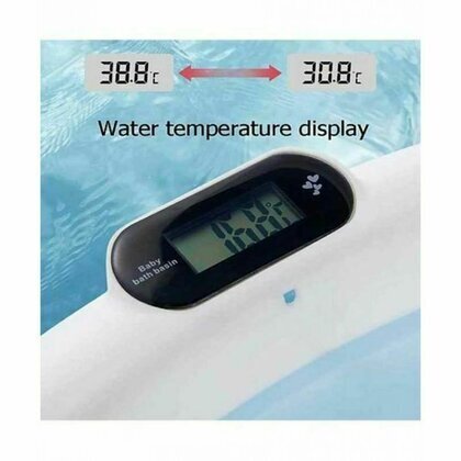 Primabobo Premium kokkupandav vann elektroonilise termomeetri ja vannipadjaga, 80 cm, sinine цена и информация | Laste vannitooted | hansapost.ee