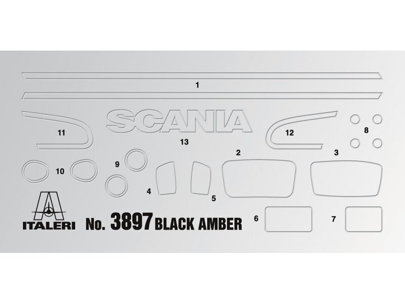 Mudelikomplekt Italeri - Scania R730 ''Black Amber'', 1/24, 3897 hind ja info | Klotsid ja konstruktorid | hansapost.ee