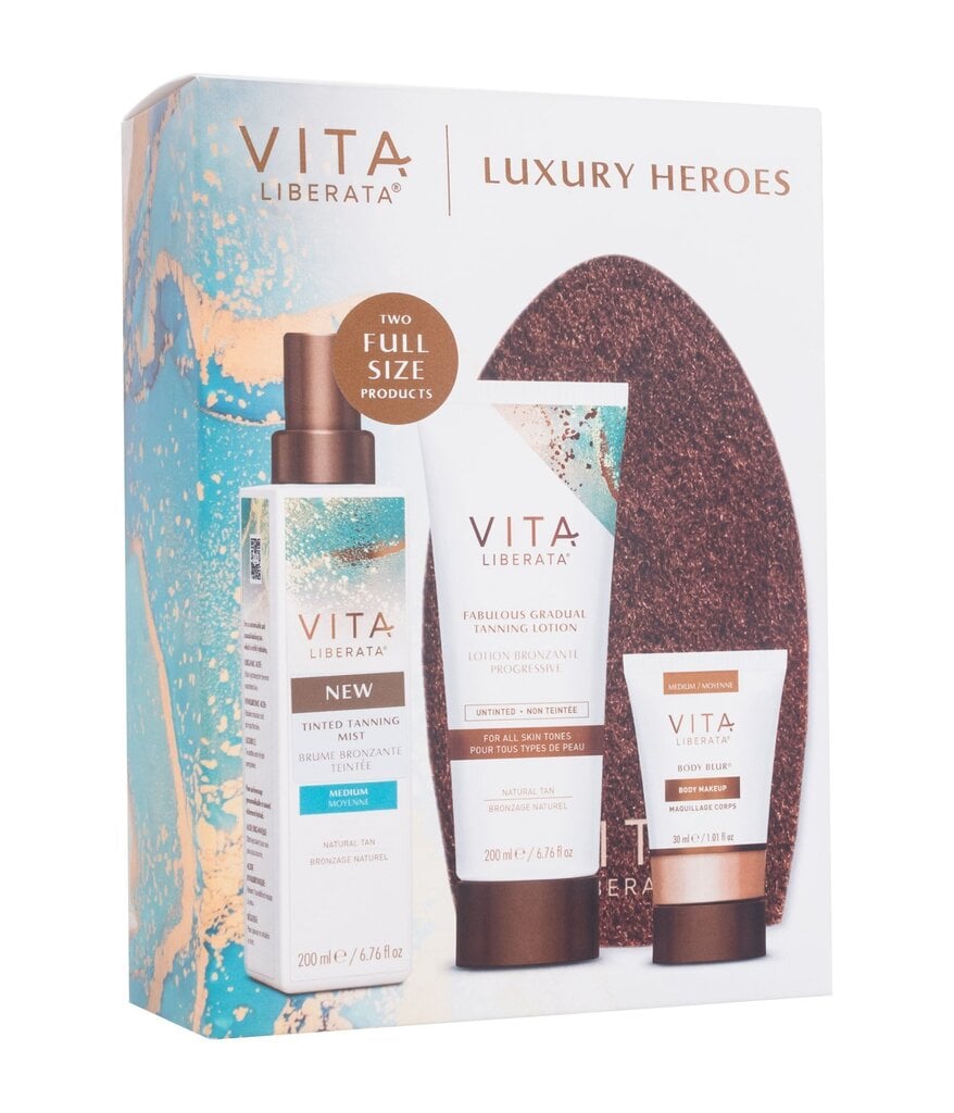 Isepruunistav komplekt Vita Liberata: Isepruunistav udu, 200 ml + isepruunistav losjoon, 200 ml + kehapõhi, 30 ml + kinnas, 1 tk цена и информация | Isepruunistavad kreemid | hansapost.ee