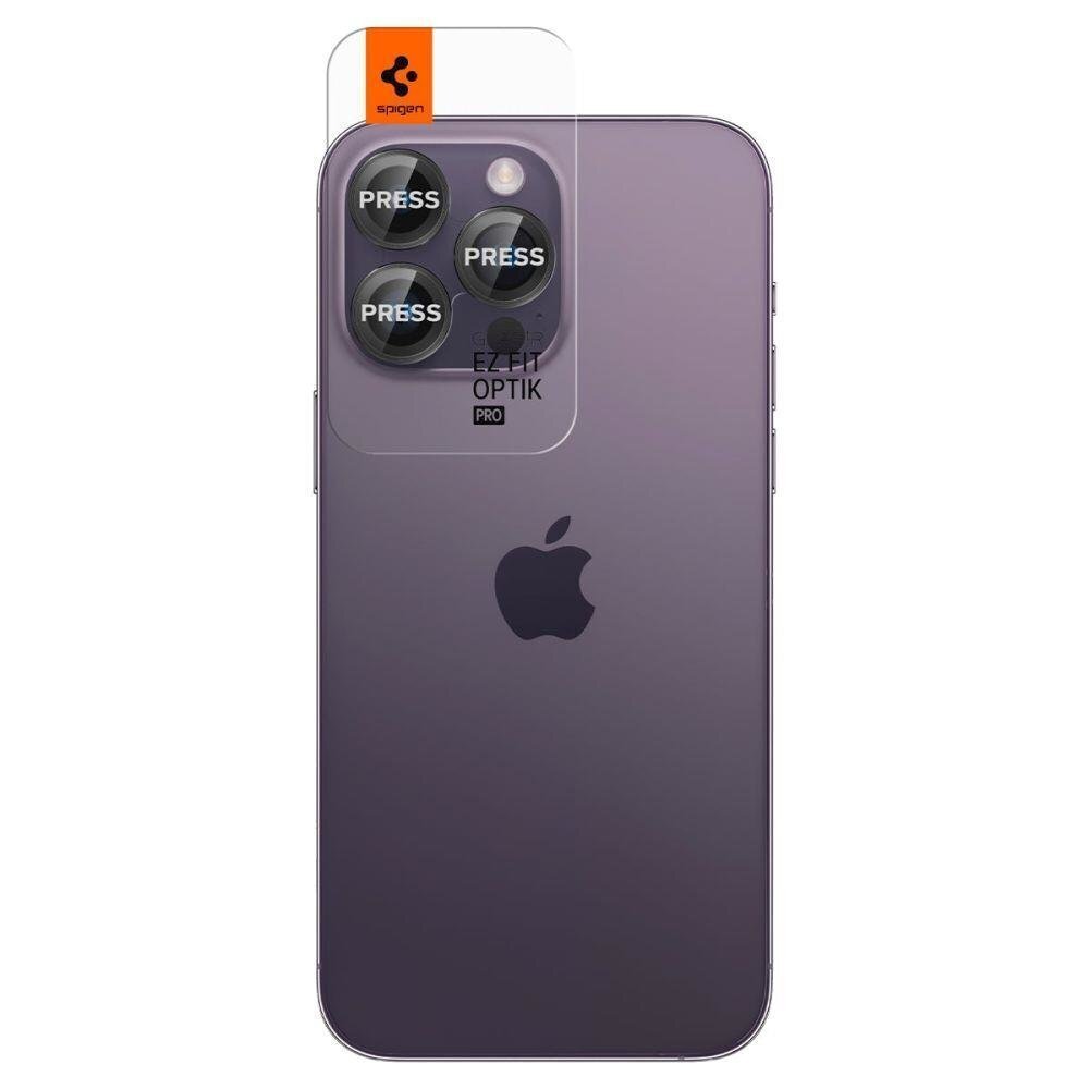 Spigen Optik kaamerakaitse iPhone 14 PRO / 14 Pro Max цена и информация | Ekraani kaitseklaasid ja kaitsekiled | hansapost.ee