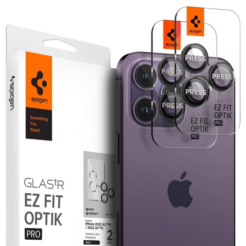 Spigen Optik kaamerakaitse iPhone 14 PRO / 14 Pro Max hind ja info | Ekraani kaitseklaasid ja kaitsekiled | hansapost.ee