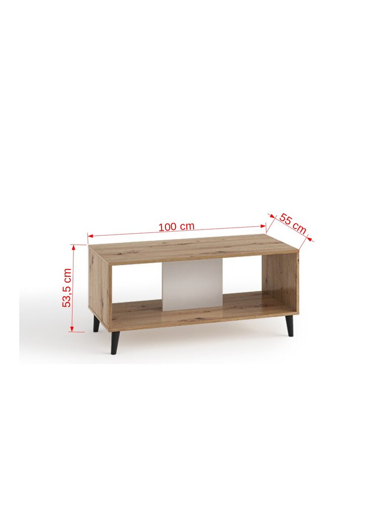 Diivanilaud ADRK Furniture CLE09, pruun/valge hind ja info | Diivanilauad | hansapost.ee
