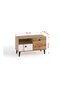 TV-laud ADRK Furniture CLE08, pruun/valge цена и информация | Televiisori alused | hansapost.ee
