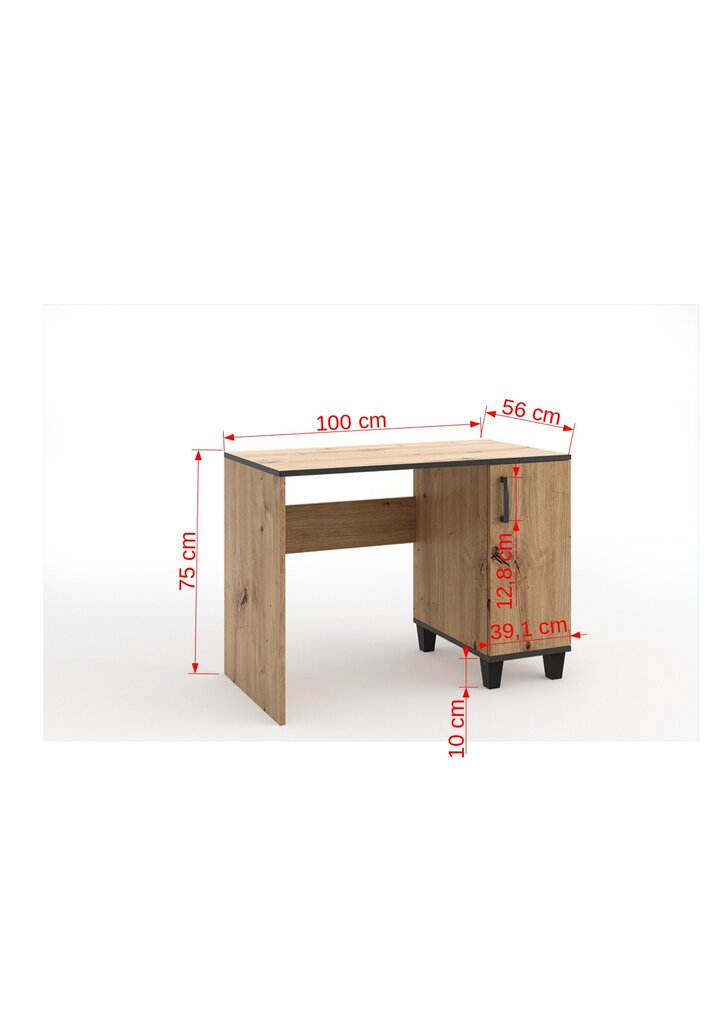 Kirjutuslaud ADRK Furniture POL08, pruun hind ja info | Arvutilauad, kirjutuslauad | hansapost.ee