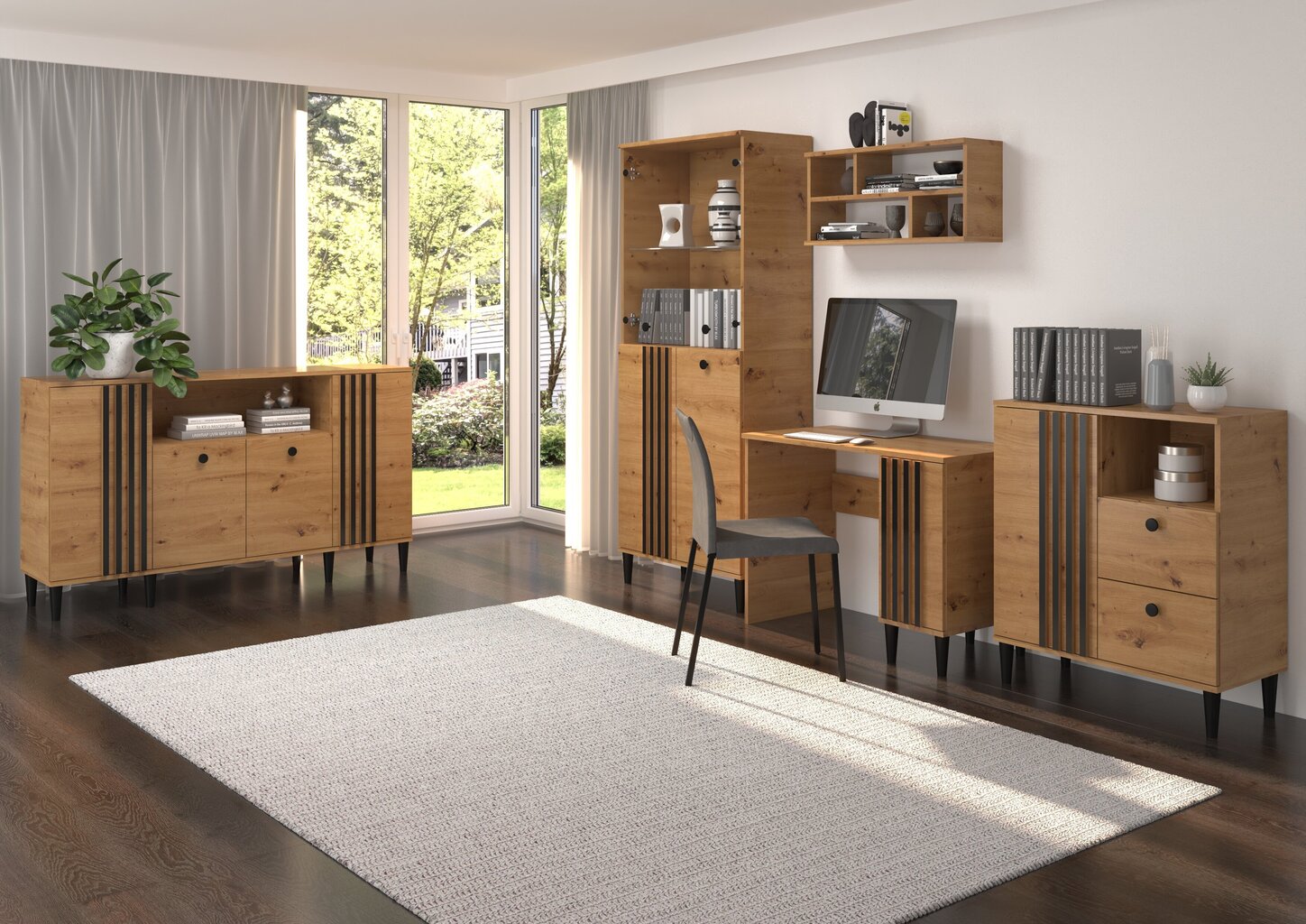 Riiul ADRK Furniture LIV09, pruun hind ja info | Riiulid | hansapost.ee