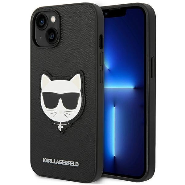 Karl Lagerfeld KLHCP14SSAPCHK iPhone 14 jaoks, must hind ja info | Telefonide kaitsekaaned ja -ümbrised | hansapost.ee