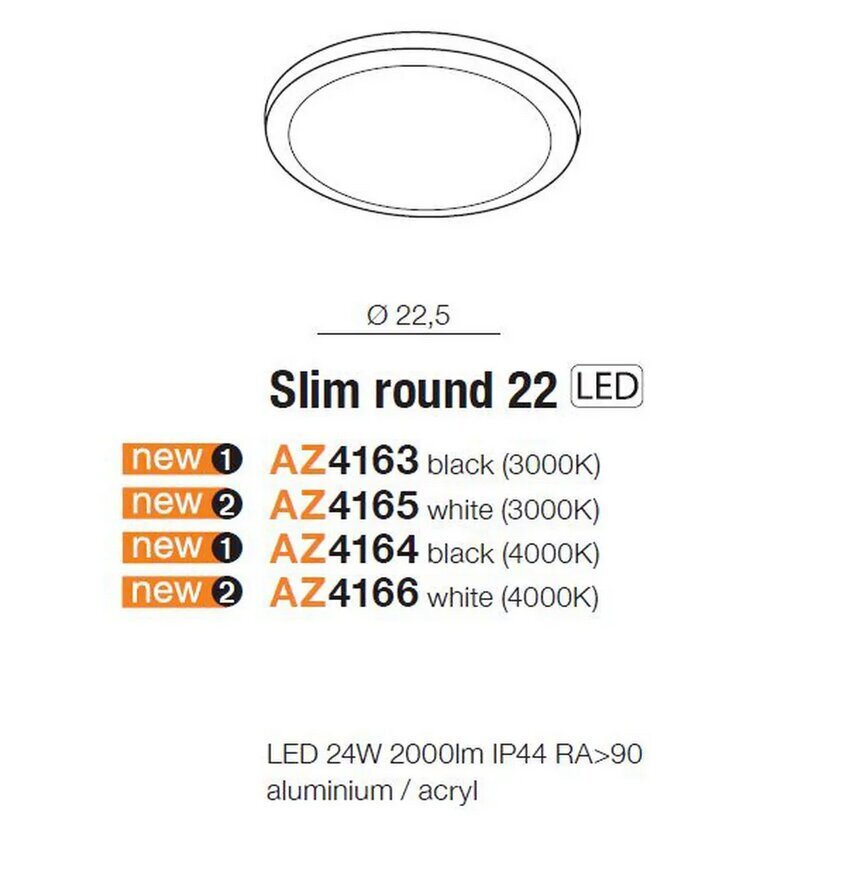Vannitoa süvistatav valgusti AZzardo Slim AZ4163 hind ja info | Süvistatavad LED valgustid | hansapost.ee