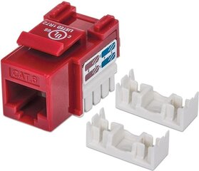 Модуль Intellinet Keystone RJ45 UTP Cat6, красный цена и информация | Кабели и провода | hansapost.ee