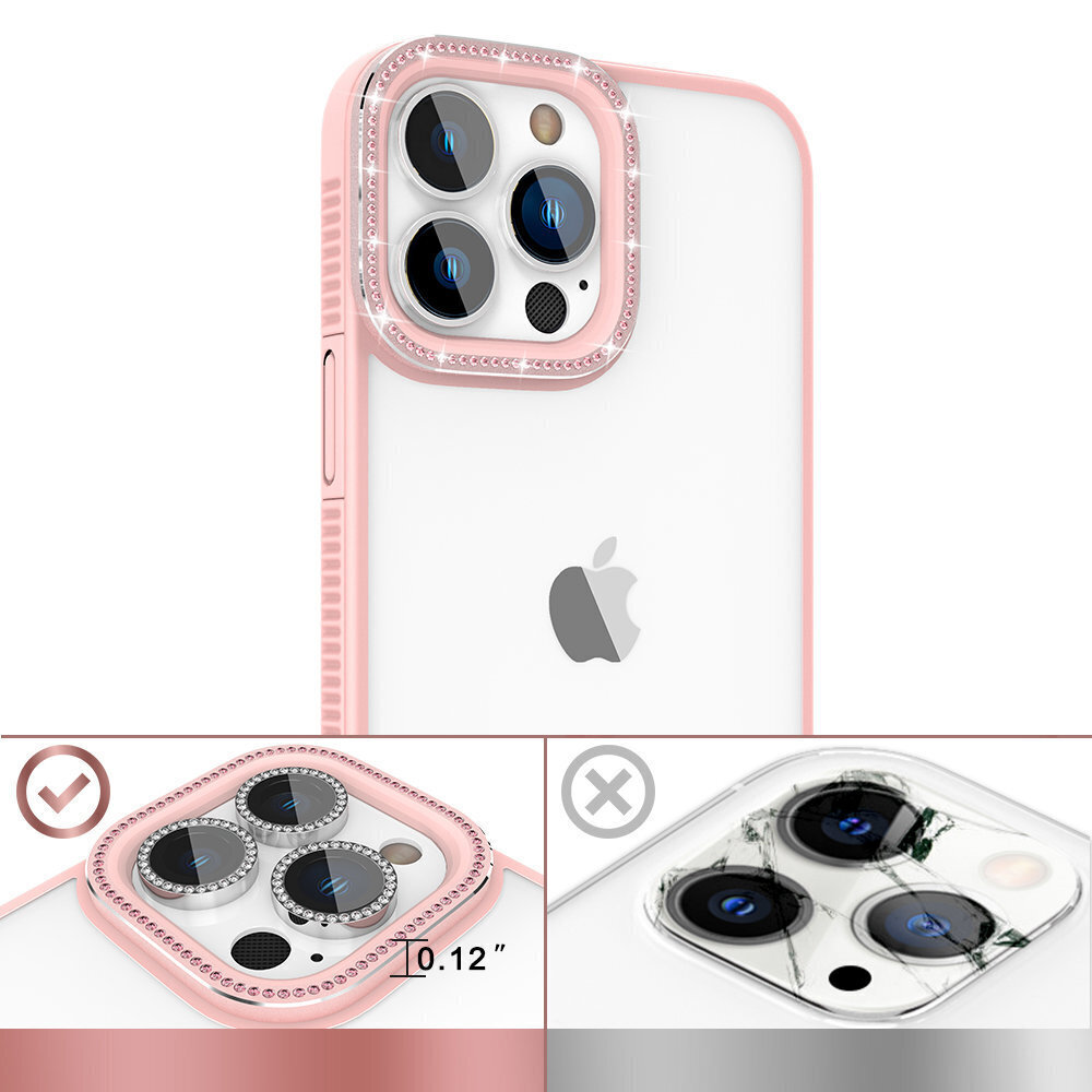 Kingxbar Sparkle Series telefonile iPhone 13 Pro, roosa цена и информация | Telefonide kaitsekaaned ja -ümbrised | hansapost.ee