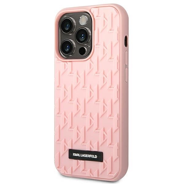 Karl Lagerfeld KLHCP14LRUPKLPP telefonile iPhone 14 Pro, roosa hind ja info | Telefonide kaitsekaaned ja -ümbrised | hansapost.ee