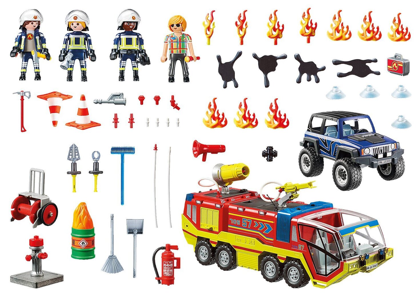 70557 PLAYMOBIL® City Action, Tuletõrjeauto põleva džiibiga цена и информация | Klotsid ja konstruktorid | hansapost.ee