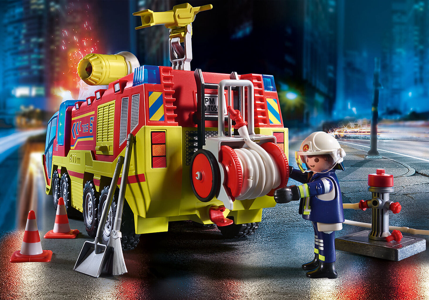 70557 PLAYMOBIL® City Action, Tuletõrjeauto põleva džiibiga цена и информация | Klotsid ja konstruktorid | hansapost.ee