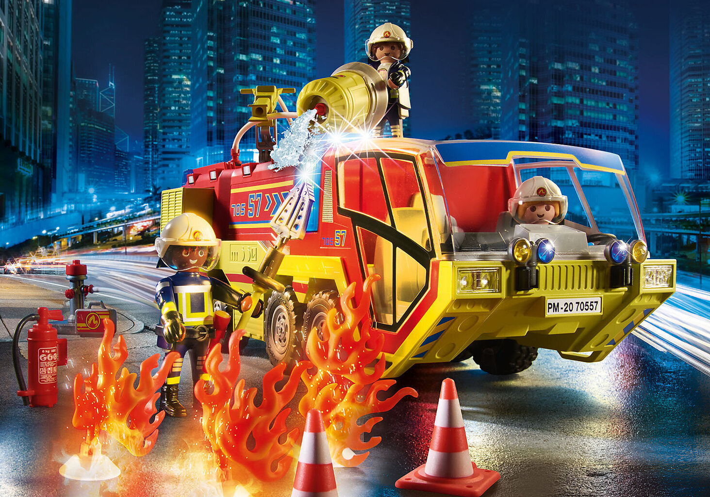 70557 PLAYMOBIL® City Action, Tuletõrjeauto põleva džiibiga цена и информация | Klotsid ja konstruktorid | hansapost.ee