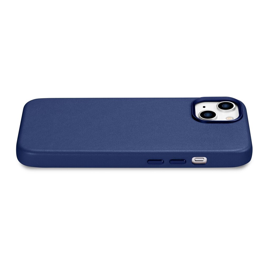 iCarer Leather iPhone 14 Plus blue (MagSafe compatible) цена и информация | Telefonide kaitsekaaned ja -ümbrised | hansapost.ee