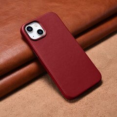 iCarer Leather iPhone 14 Plus red (MagSafe compatible) цена и информация | Чехлы для телефонов | hansapost.ee
