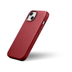 iCarer Leather iPhone 14 Plus red (MagSafe compatible) цена и информация | Чехлы для телефонов | hansapost.ee