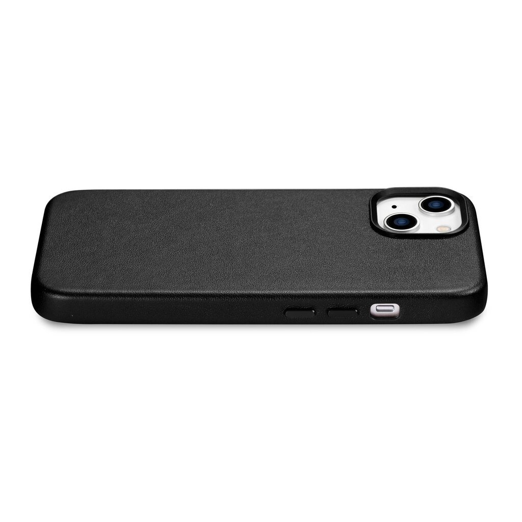 iCarer Leather iPhone 14 Plus black (MagSafe compatible) цена и информация | Telefonide kaitsekaaned ja -ümbrised | hansapost.ee