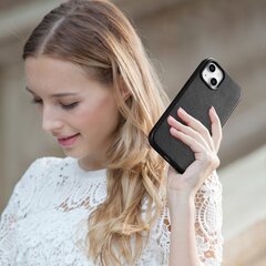 Кожаный чехол iCarer для iPhone 14 Plus, черный (совместим с MagSafe) цена и информация | Чехлы для телефонов | hansapost.ee