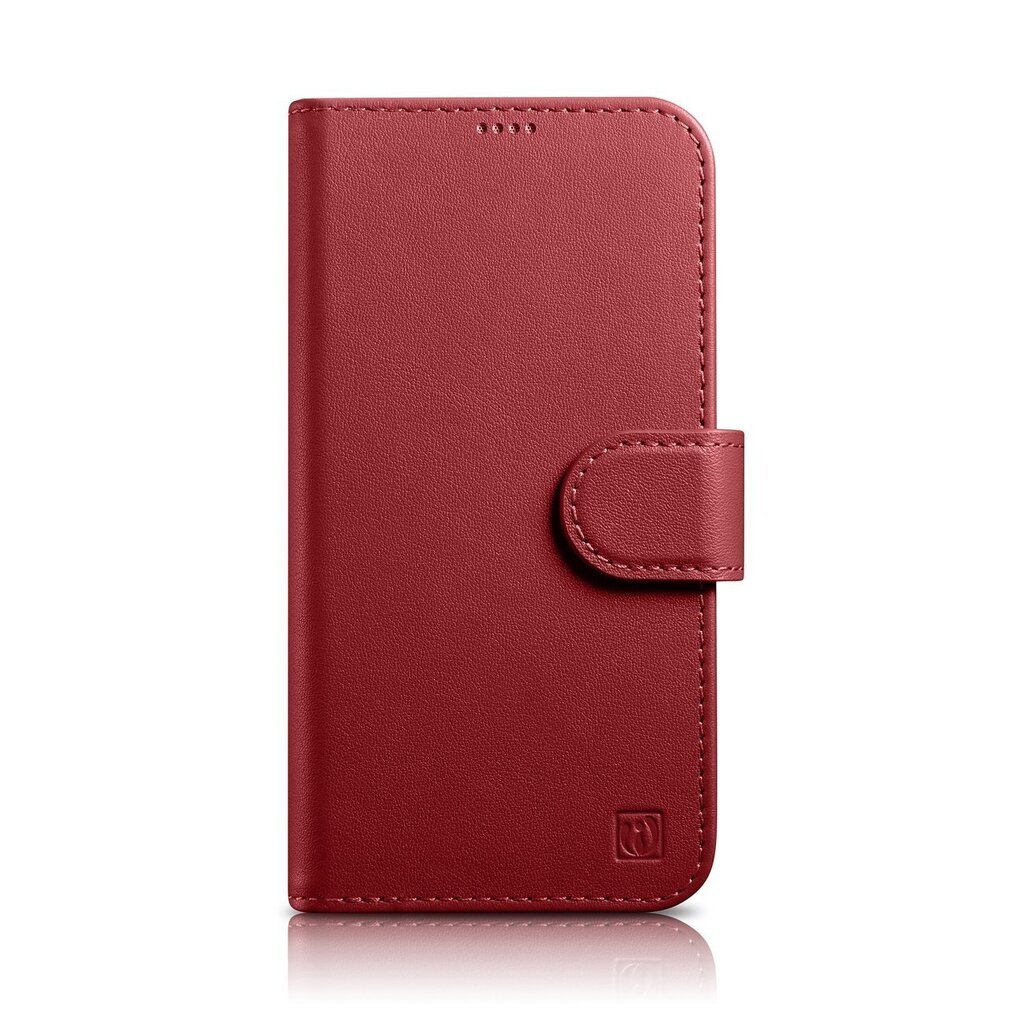 iCarer 2in1 iPhone 14 Pro Max Leather Flip Anti-RFID red (WMI14220728-RD) цена и информация | Telefonide kaitsekaaned ja -ümbrised | hansapost.ee