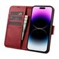 iCarer 2in1 iPhone 14 Pro Max Leather Flip Anti-RFID red (WMI14220728-RD) цена и информация | Telefonide kaitsekaaned ja -ümbrised | hansapost.ee